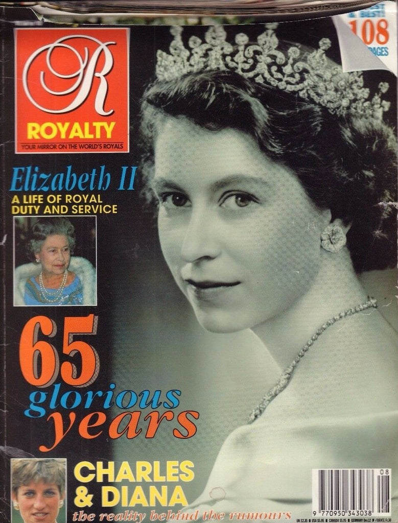 Royalty Vol.10 No.8 1991 Elizabeth the 2nd 65 Years, Princess Diana 021317DBE2