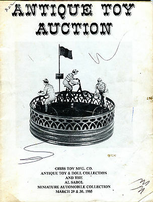 Antique Toy Auction Catalog March 29-30 1985 Gibbs Toy Mfg. VG 081116jhe