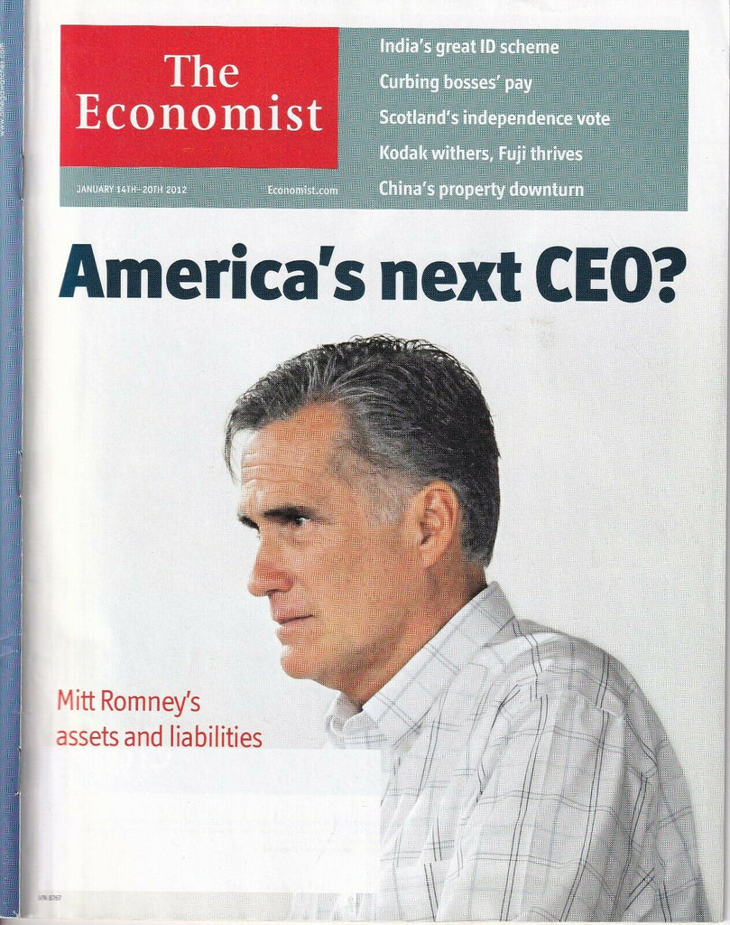 The Economist Magazine Mitt Romeny's Assets January 20, 2012 040819nonr