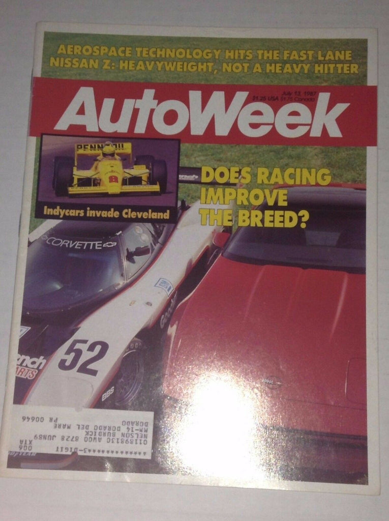 Autoweek Magazine Indycars Inade Cleveland July 13, 1987 012217RH
