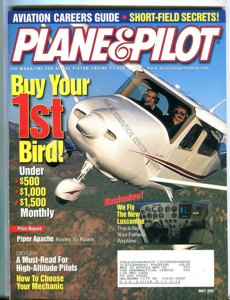 Plane & Pilot Magazine May 2002 Luscombe EX w/ML FAA Library 101916jhe