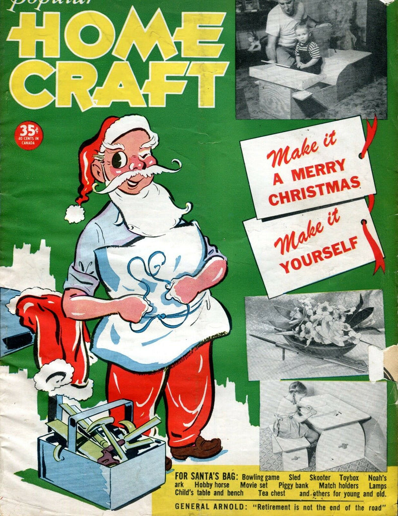 Popular Home Craft Magazine December 1949 Merry Christmas GD No ML 100316jhe