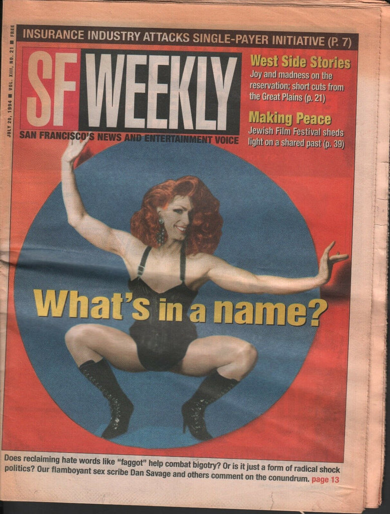 SF Weekly July 20 1994 Dan Savage Shara Nelson 052218DBE2