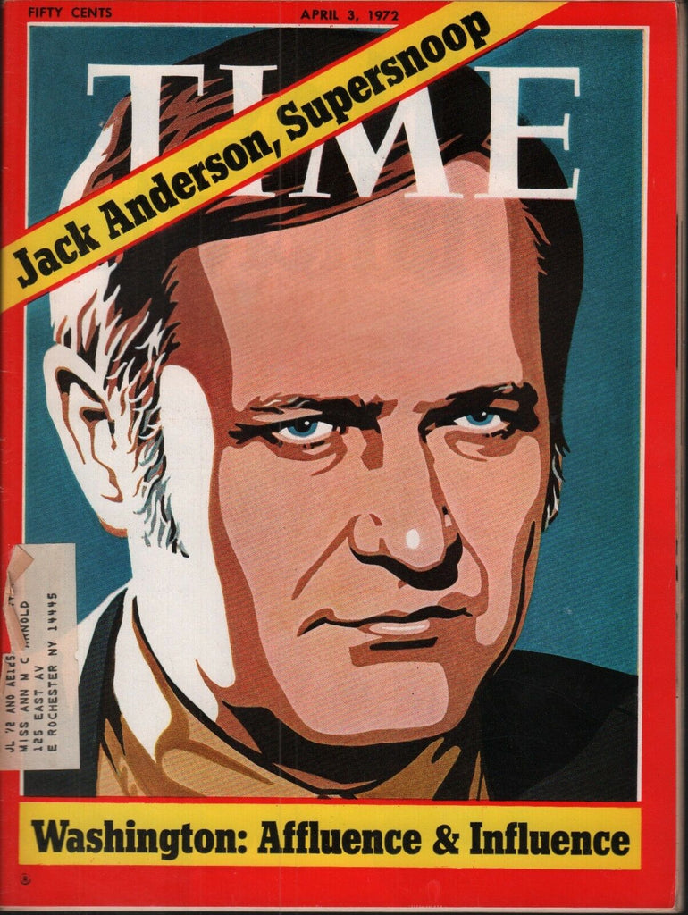 Time Magazine April 3 1972 Jack Anderson 092518AME
