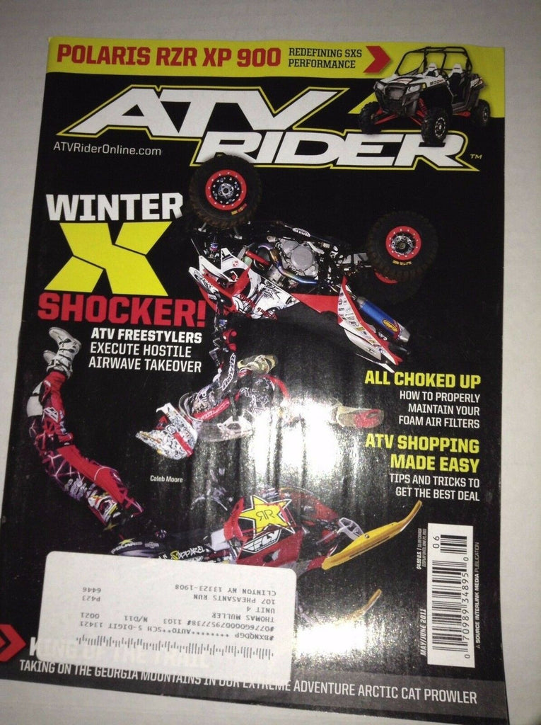 ATV Rider Magazine Caleb Moore Polaris RZR XP900 May/June 2011 040117NONRH