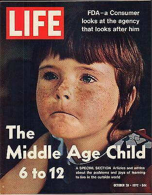 Life Magazine October 20 1972 Birthday The Middle Age Child VG 050316DBE2