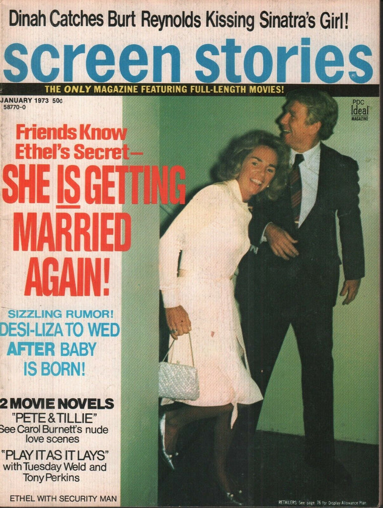Screen Stories January 1973 Ethel Bobby Kennedy Burt Reynolds 070119AME