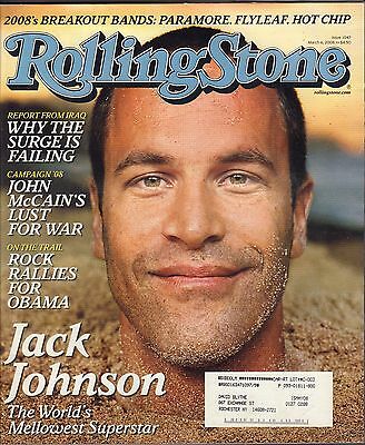 Rolling Stone March 6 2008 Jack Johnson w/ML VG 032216DBE