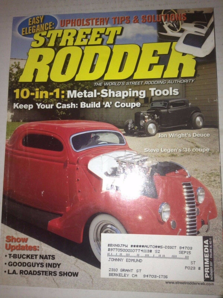 Street Rodder Magazine Metal Shaping Tools T Nats November 2007 042117nonrh
