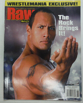 Raw Magazine The Rock Wrestlemania Exclusive NO ML November 2001 060915R