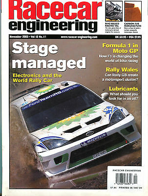 Racecar Engineering Magazine November 2003 Stage Managed EX 041516jhe