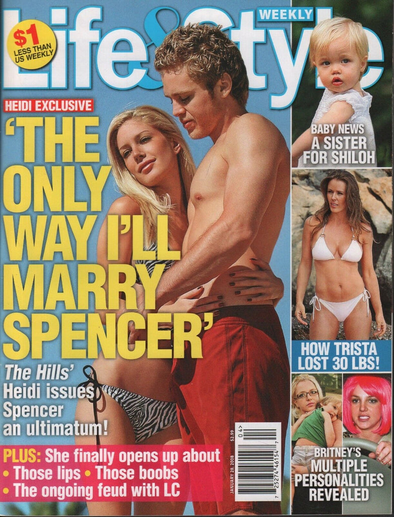 Life & Style Weekly January 28 2008 Britney Spears Heidi Montag 103018DBE2