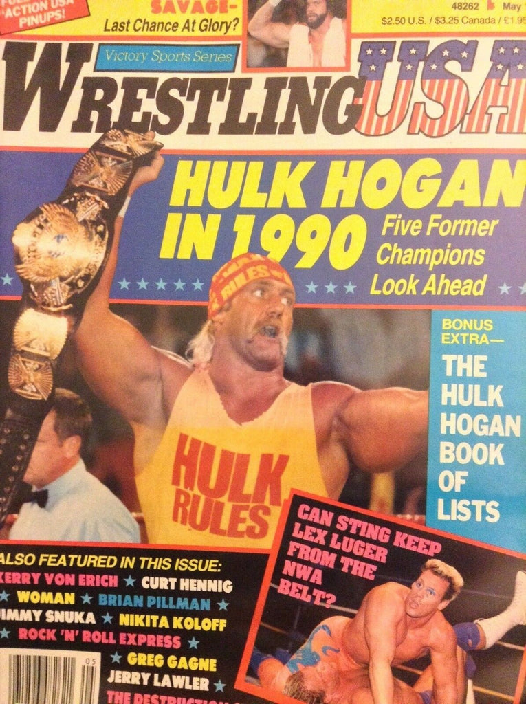 Wrestling USA Magazine Hulk Hogan Lex Luger May 1990 041818nonrh