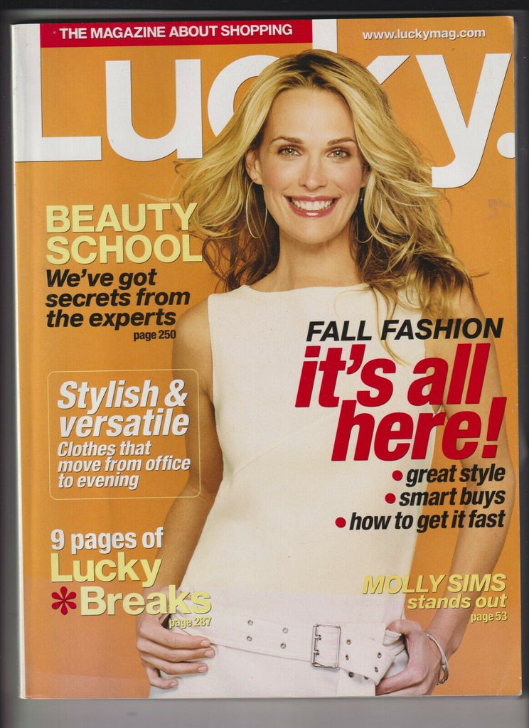 Lucky Magazine Molly Sims & Beauty School September 2003 030620nonr