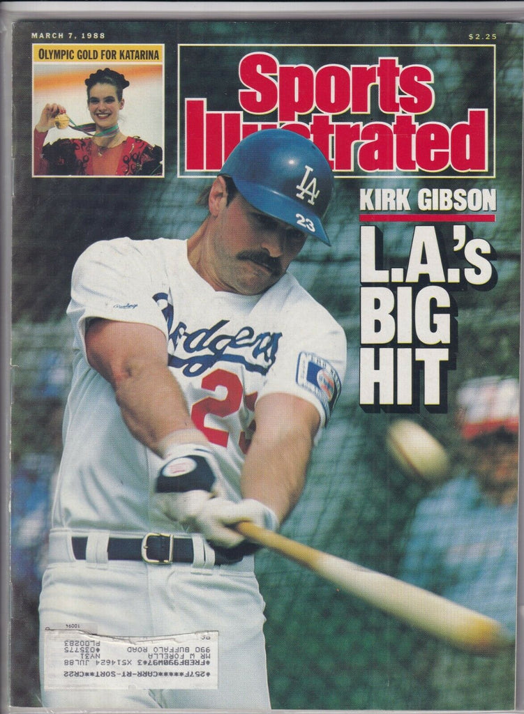 Sports Illustrated Kirk Gibson L.A.'s Big Hit March 7, 1988 091619nonr