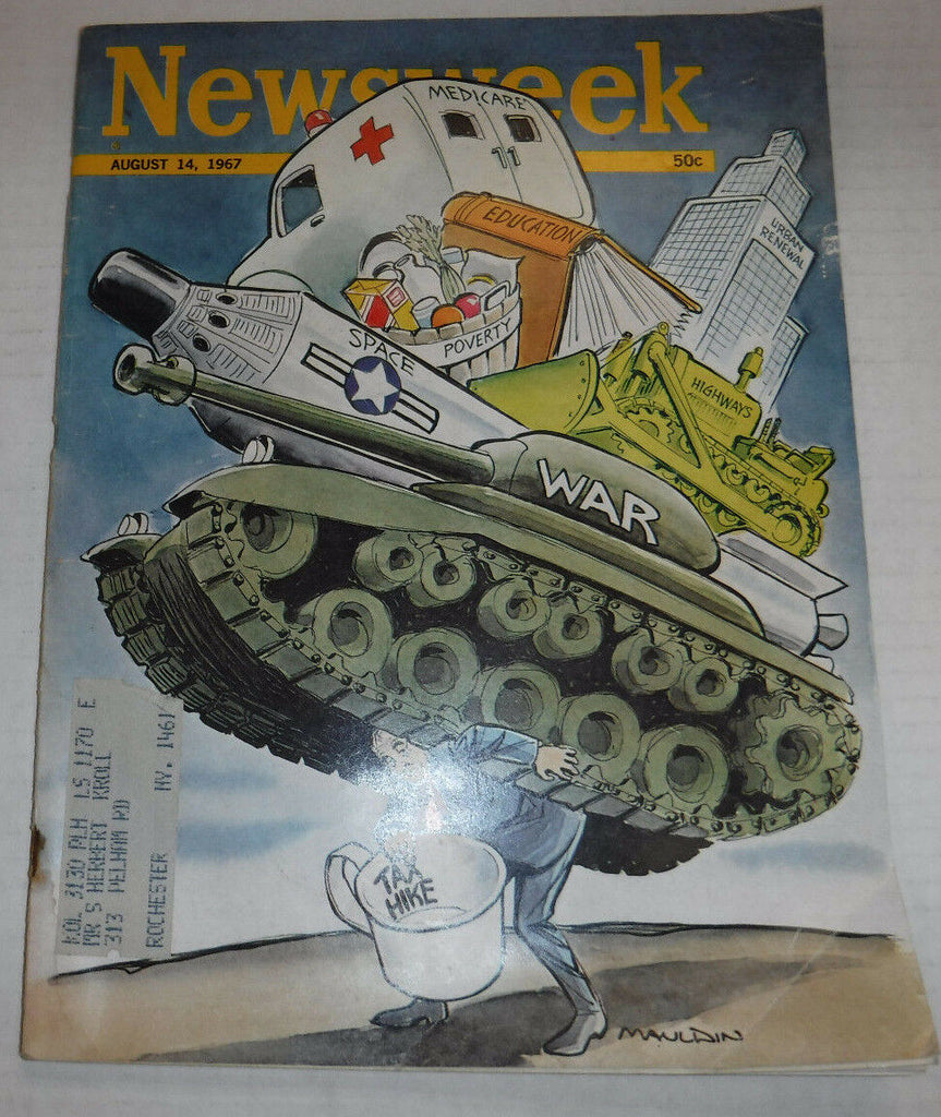 Newsweek Magazine Tax Hike Gerald Ford August 14, 1967 101816R