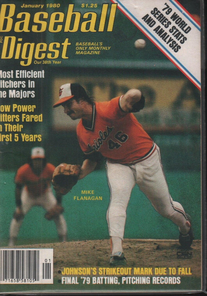 Baseball Digest January 1980 Mike Flanagan Baltimore Orioles 101718ame