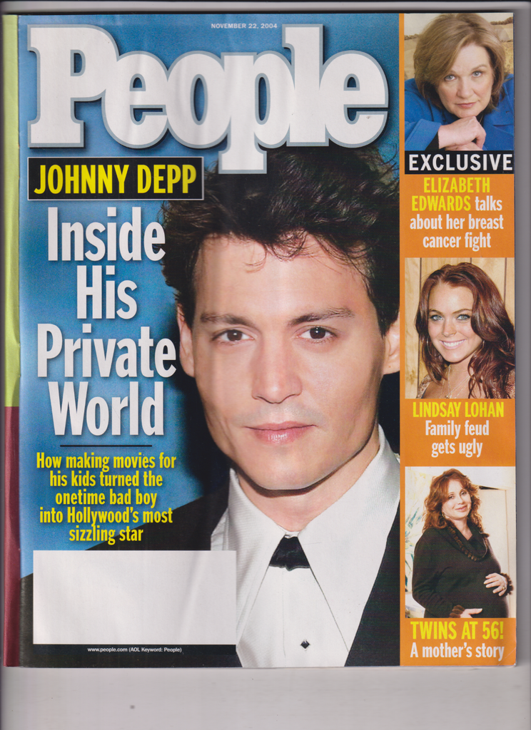 People Mag Johnny Depp Lindsay Lohan November 22, 2004 011820nonr