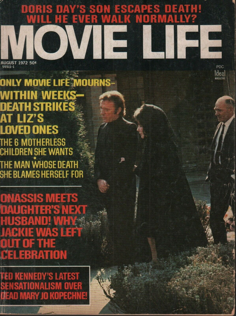 Movie Life August 1972 Ted Jackie Kennedy Onassis Doris Day 062519AME