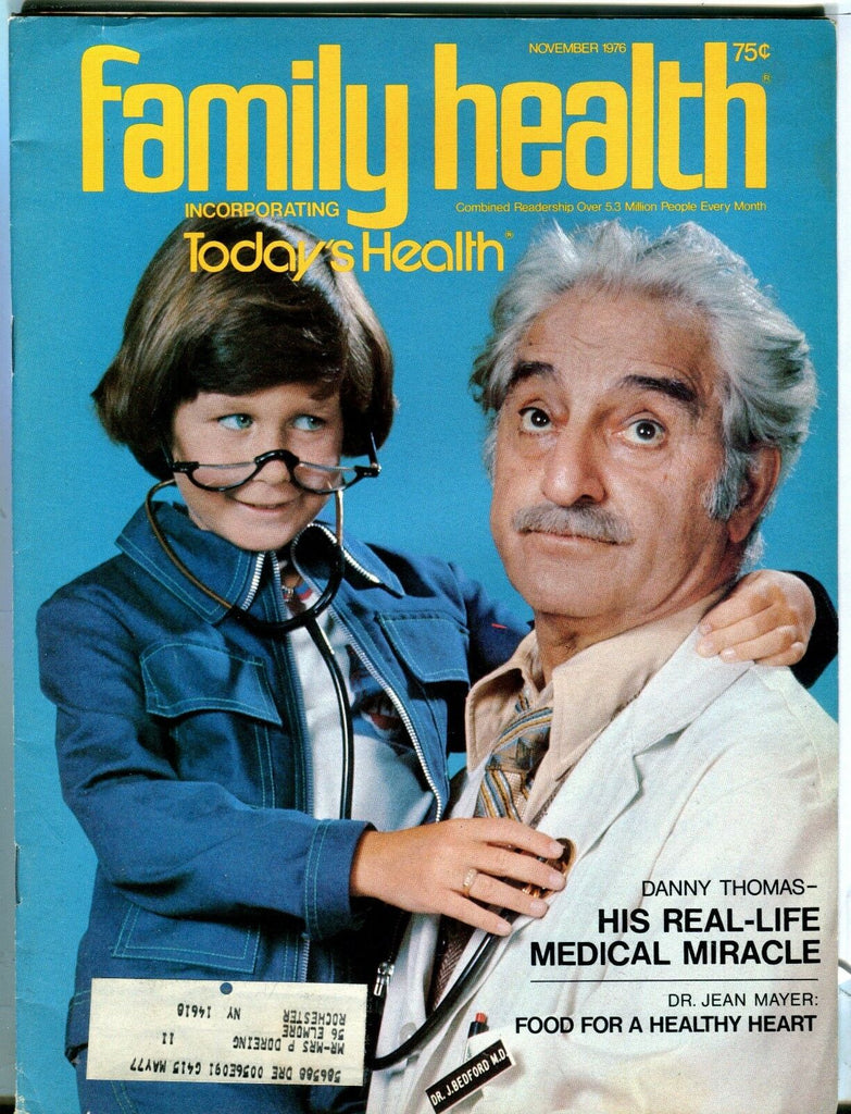 Family Health Magazine November 1976 Danny Thomas EX w/ML 021717jhe