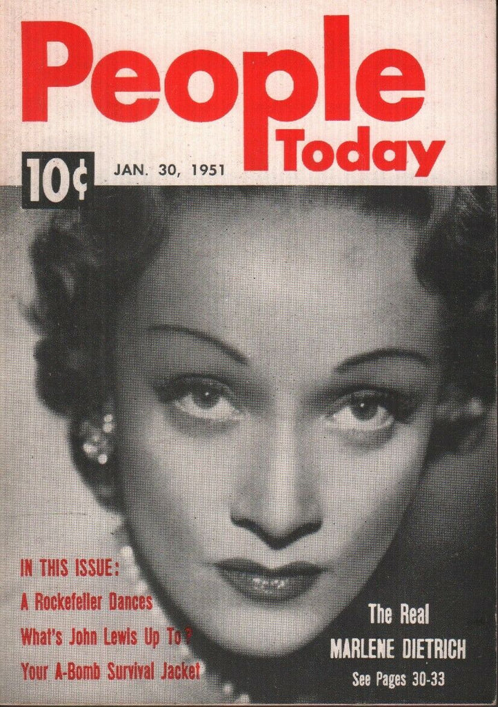 People Today January 30 1951 Marlene Dietrich Cheesecake Pin Up 070819AME