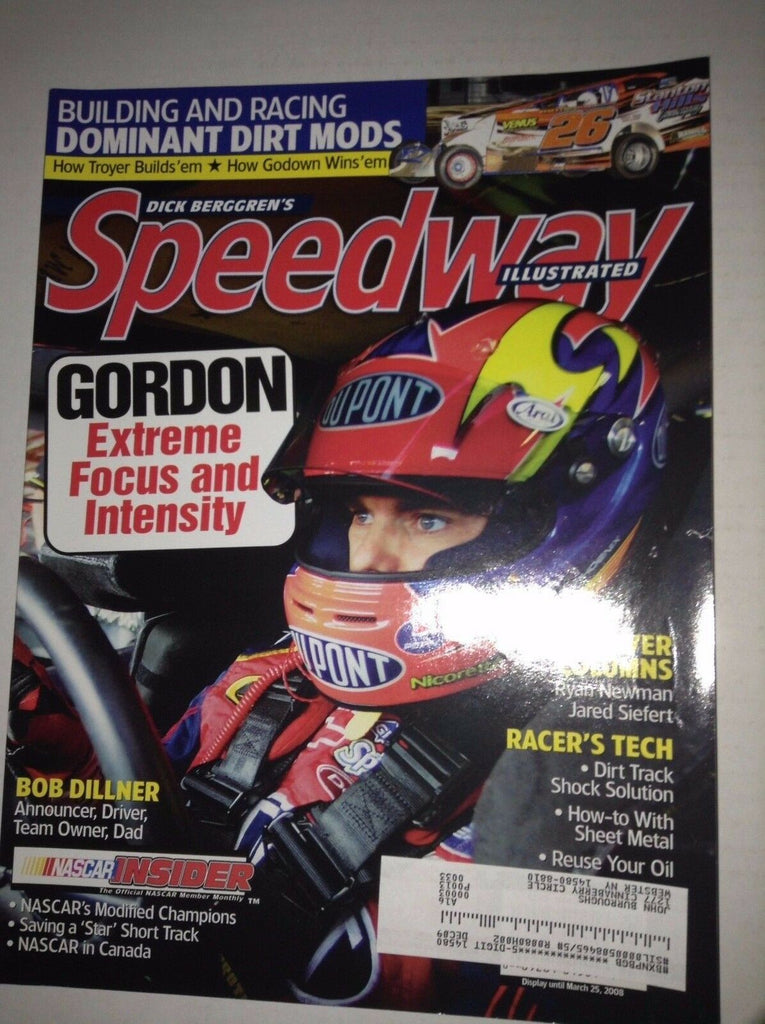 Speedway Illustrated Magazine Jeff Gordon Ryan Newman March 2008 041217nonrh