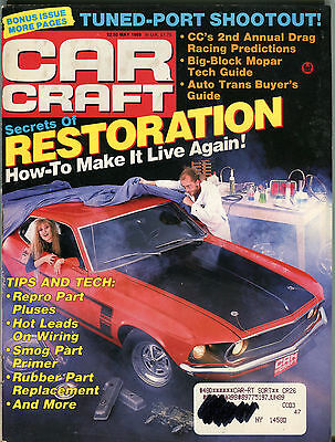 Car Craft Magazine May 1989 Secrets Of Restoration VGEX 032816jhe