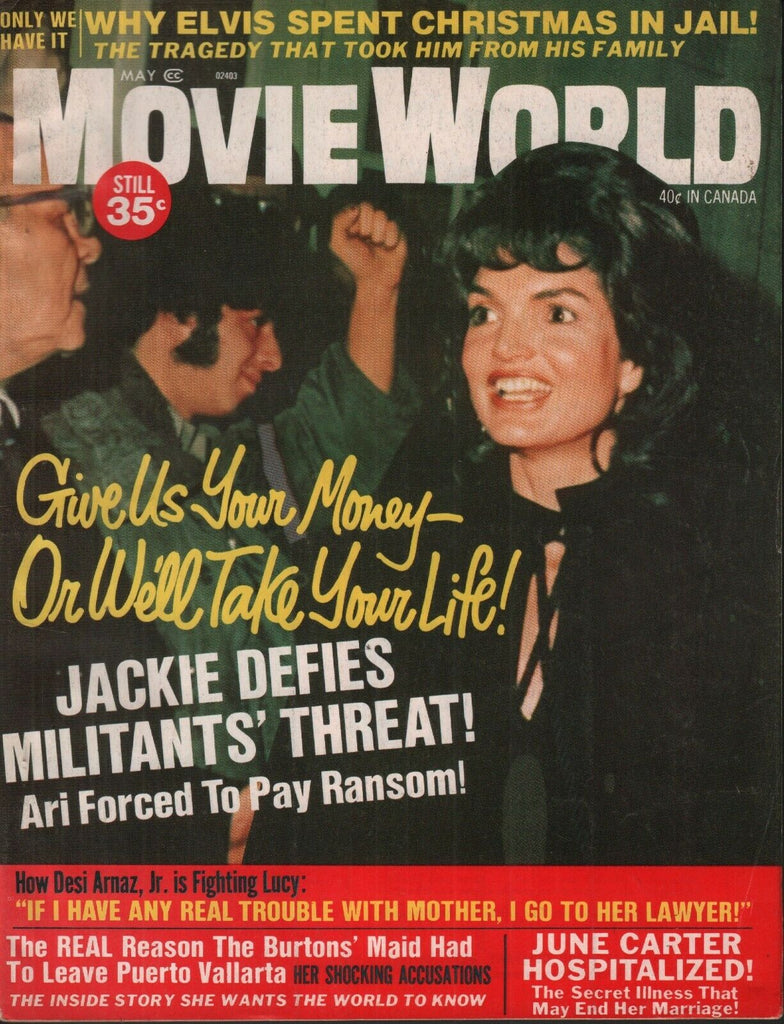 Movie World May 1971 Jackie Kennedy Elvis Presley Desi Arnaz Jr 062019AME2