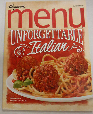 Wegmans Menu Magazine Italian Spaghetti & Meatballs Fall 2013 072715R