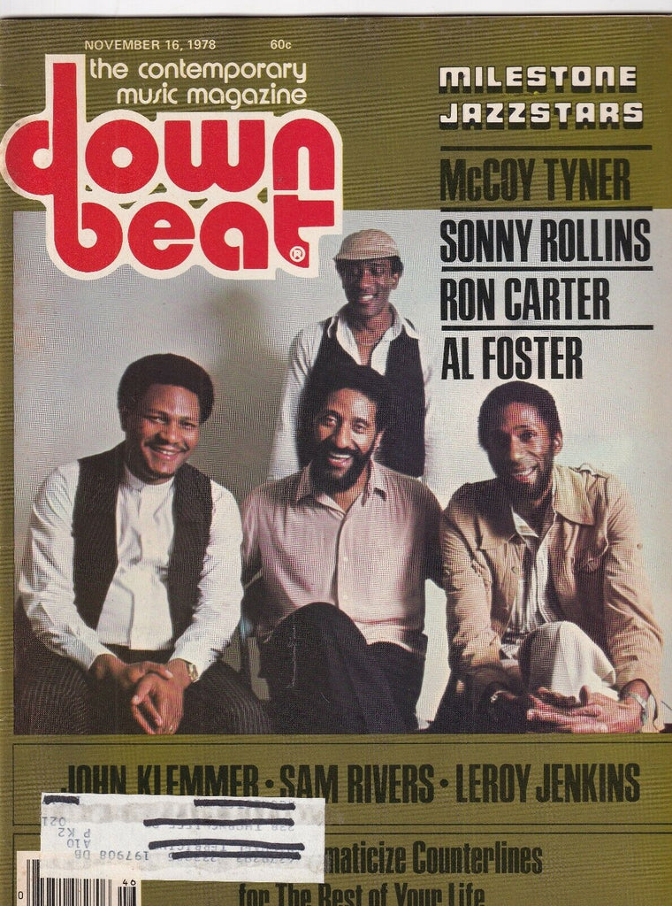 Down Beat Mag John Klemmer Sam Rivers Leroy Jenkins November 16, 1978 101219nonr