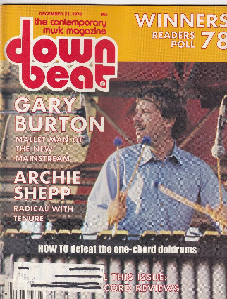 Down Beat Mag Gary Burton Archie Shepp December 21, 1978 101219nonr