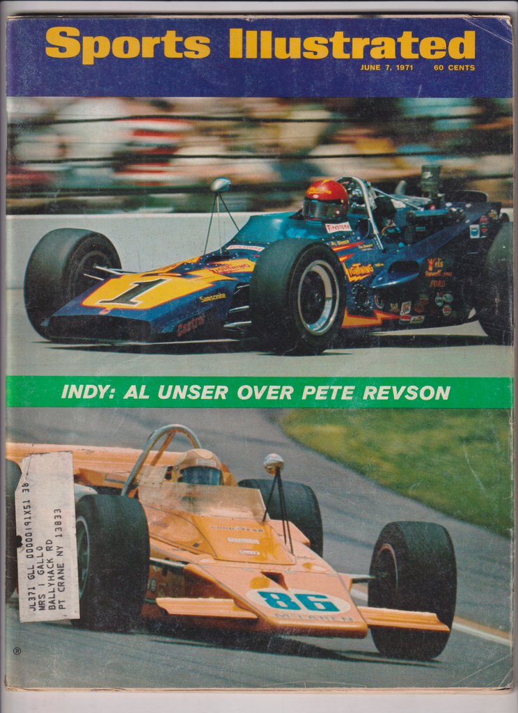 Sports Illustrated Mag Al Unser Pete Revson June 7, 1971 011120nonr