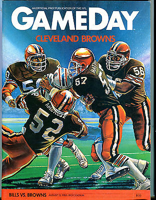 GameDay NFL Magazine Buffalo Bills vs. Browns August 13 1983 EX 062416jhe