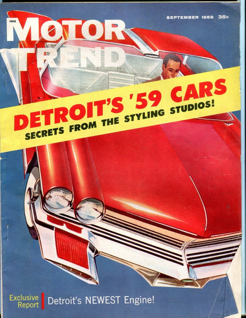 Motor Trend Magazine September 1958 Detroit's '59 Cars EX No ML 051917nonjhe