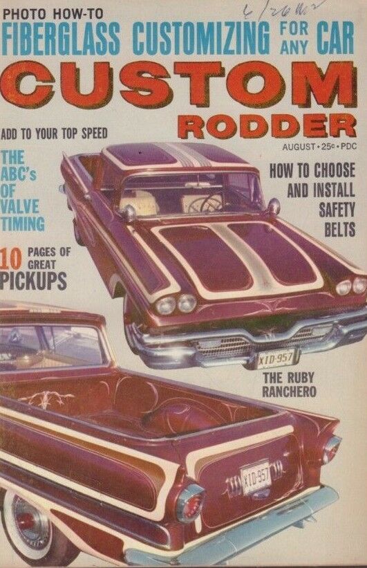 Custom Rodder August 1962 Alex Walordy Ruby Ranchero 122218DBE