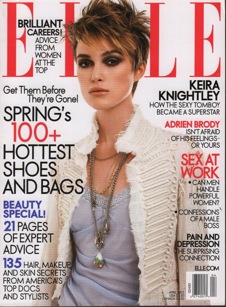 ELLE Magazine April 2005 Keira Knightley Adrien Brody 062218DBE