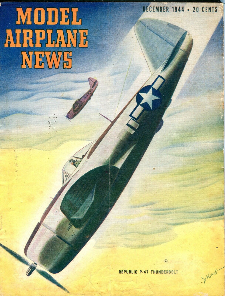 Model Airplane News Magazine December 1944 Republic Thunderbolt GD 041717nonjhe