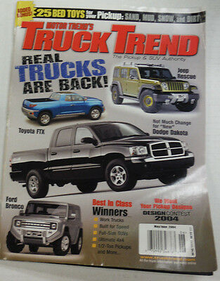 Truck Trend Magazine Toyota FTX Ford Bronco May/June 2004 052715R