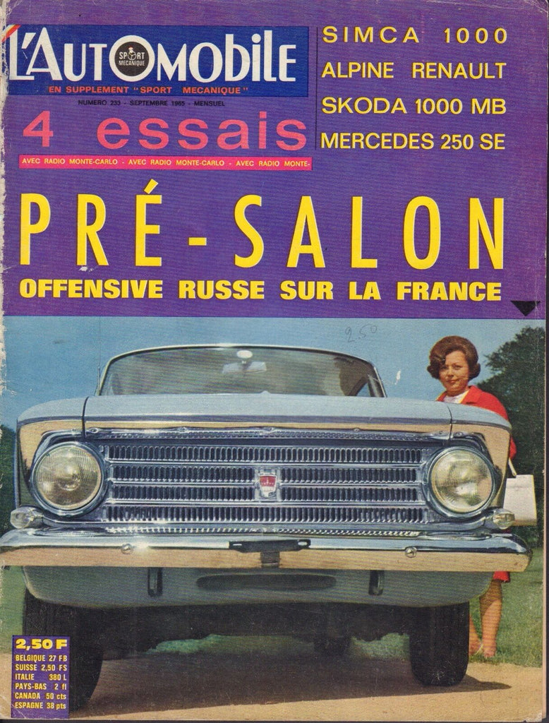 L'AutOmobile July 1965 Coupe BMW 2000,Renault French Auto Magazine 051617nonDBE