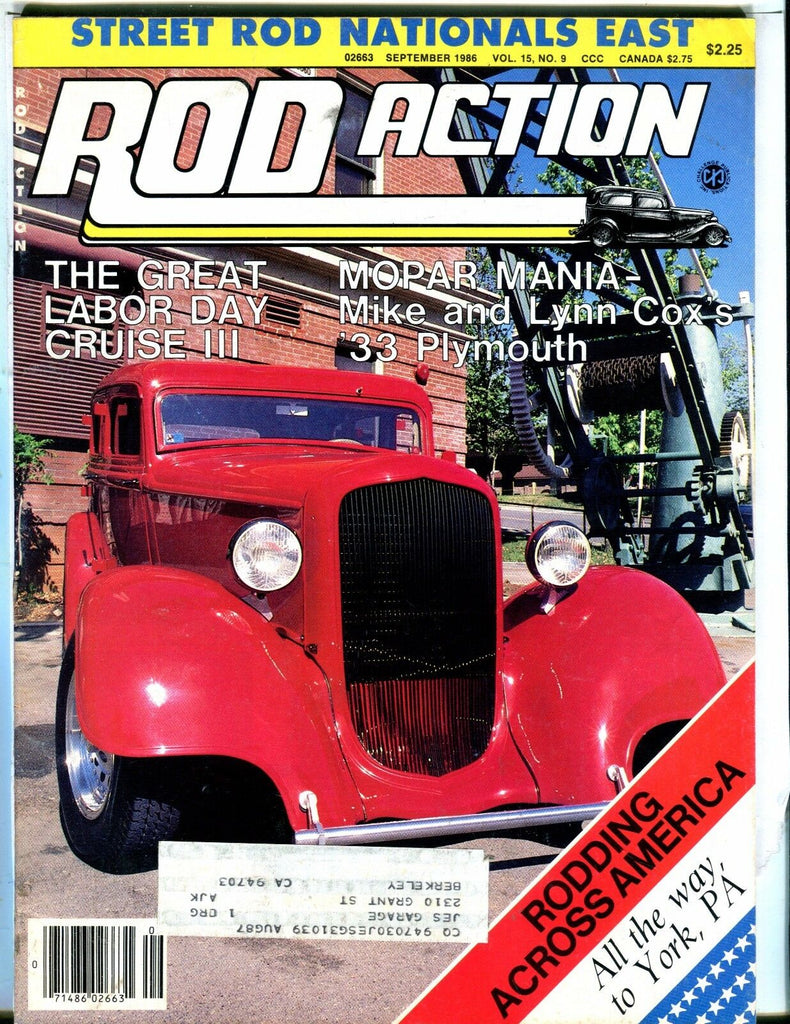 Rod Action Magazine September 1986 Mike Lynn Cox EX w/ML 042017nonjhe