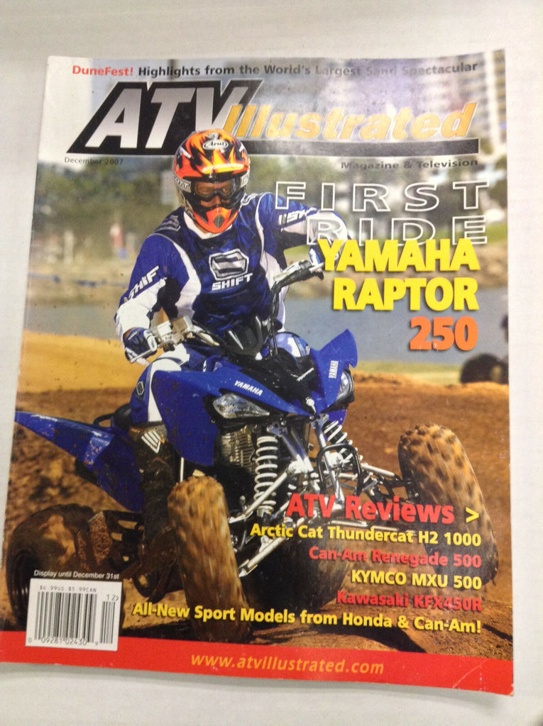 ATV Illustrated Magazine Yamaha Raptor 250 Arctic Cat December 2007 032717nonR