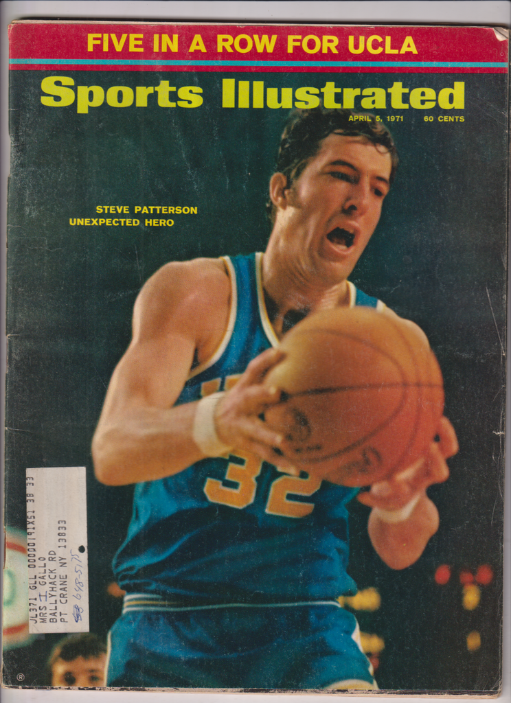 Sports Illustrated Mag Steve Patterson Five For UCLA April 5, 1971 011120nonr