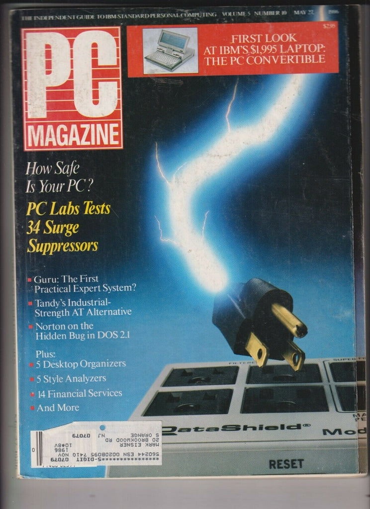 PC Magazine Surge Suppressors 34 Tests May 27, 1986 120619nonr