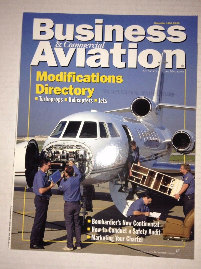 Business & Commercial Aviation Magazine December 1998 FAA FAL 111716RH