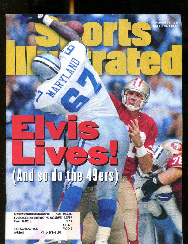 Sports Illustrated Magazine November 20 1995 Elvis Grbac EX w/ML 013117jhe