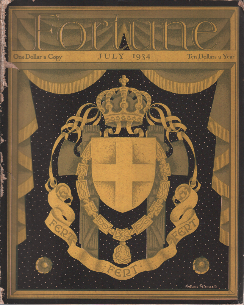 Fortune July 1934 Antonio Petruccelli Cover 040720DBE