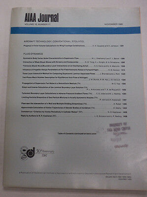AIAA Journal Magazine Symmetric Body Vortex November 1980 FAL 071615R
