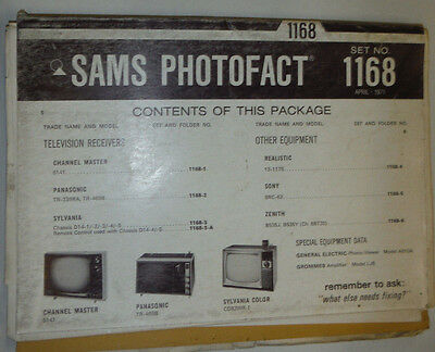 Sams Photofact Magazine Channel Master & Sony No.1168 April 1971 030315r2