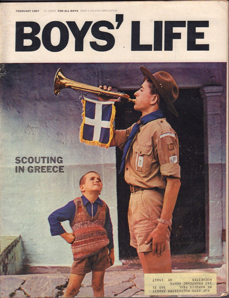 Boy's Life February 1967 Scouting in Greece w/ML 011617DBE