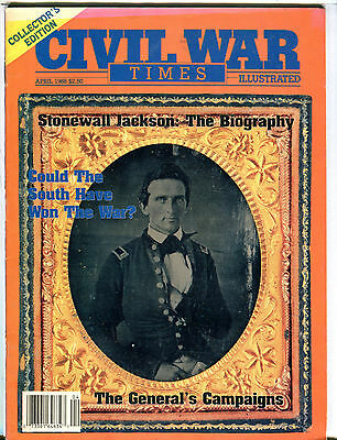 Civil War Times Magazine April 1988 Stonewall Jackson EX 081516jhe